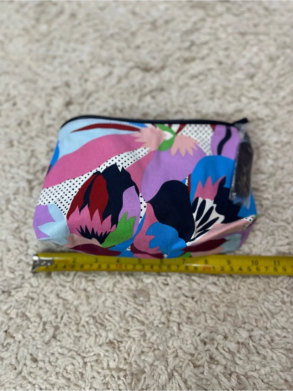 Floral Print Cosmetic Pouch in Multicolor